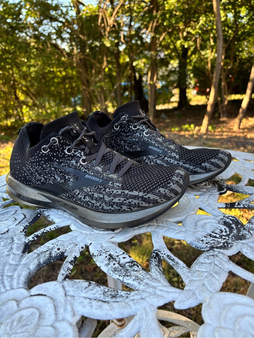 Brooks Levitate 3 Men's Running Shoes Black Gray Knit Camo Size 8.5